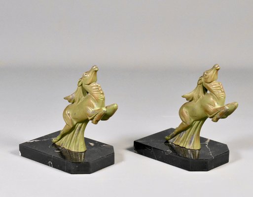 Art Deco Ibex Bookends by Franjou / Hippolyte Moreau, 1930s, Set of 2-CTD-1783550