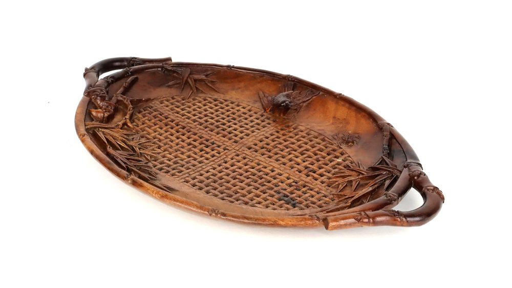 Art Deco Indochina Sculpted Tray, 1930s