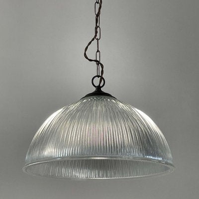 Art Deco Industrial Glass Pendant Lamp from Holophane, France, 1930s-OE-1812204