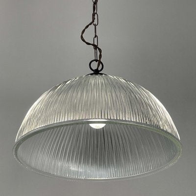 Art Deco Industrial Glass Pendant Lamp from Holophane, France, 1930s-OE-1812204