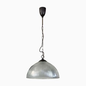 Art Deco Industrial Glass Pendant Lamp from Holophane, France, 1930s-OE-1812204