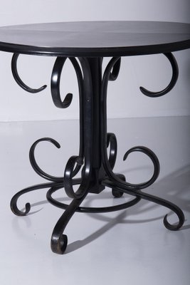 Art Deco Italian Black Round Dining Table, 1910s-RCE-1786456