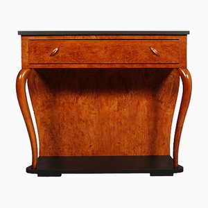 Art Deco Italian Blonde Walnut Console Table from Gaetano Borsani, 1920s-NJV-749305