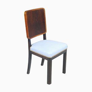 Art Deco Italian Light Blue Side Chair by Osvaldo Borsani for Atelier Borsani Varedo, 1930s-NJV-828667