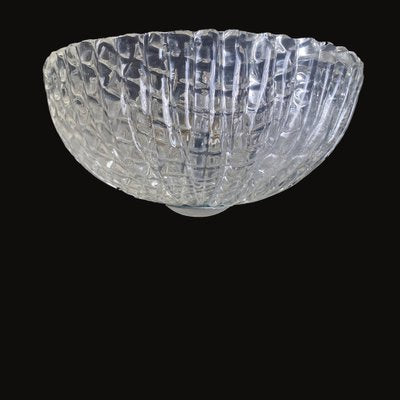 Art Deco Italian Murano Glass Flush Mount or Wall Light by Ercole Barovier, 1930s-HWV-1153946