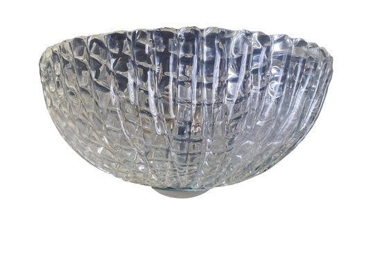 Art Deco Italian Murano Glass Flush Mount or Wall Light by Ercole Barovier, 1930s-HWV-1153946