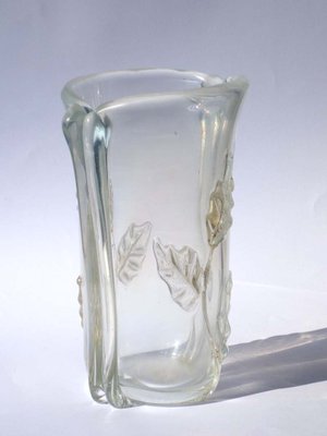 Art Deco Italian Murano Glass Vase from Seguso, 1940s-GKB-554830