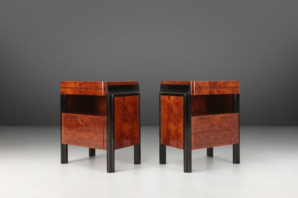 Art Deco Italian Nightstands, 1930s, Set of 2-YSY-1822029