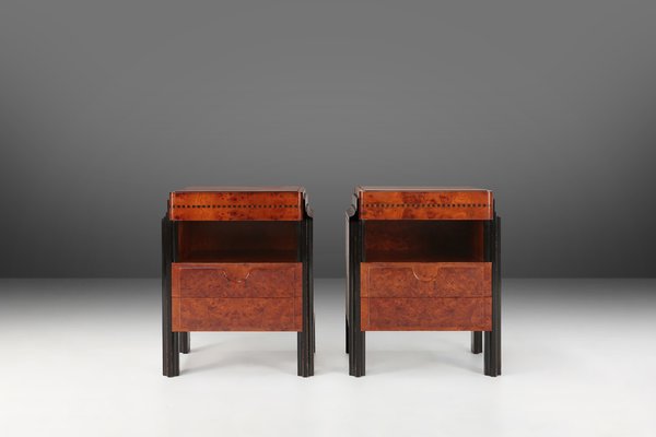 Art Deco Italian Nightstands, 1930s, Set of 2-YSY-1822029