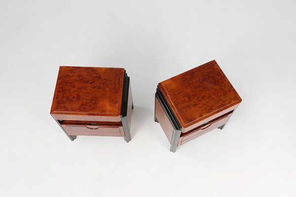 Art Deco Italian Nightstands, 1930s, Set of 2-YSY-1822029