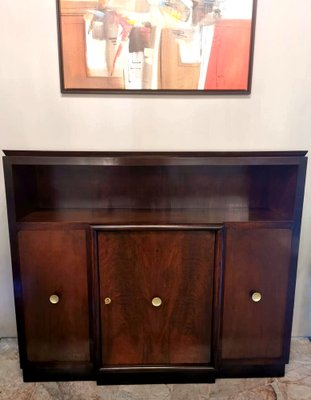 Art Deco Italian Walnut Cabinet with Doors-QRS-1284102