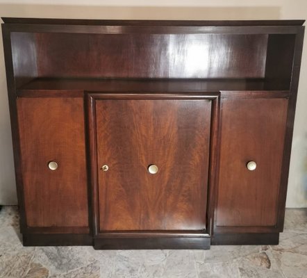 Art Deco Italian Walnut Cabinet with Doors-QRS-1284102