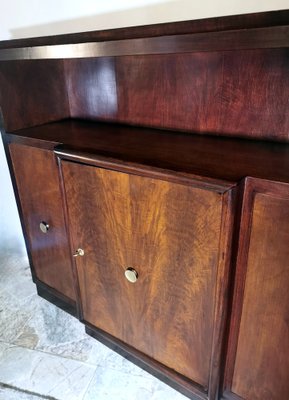 Art Deco Italian Walnut Cabinet with Doors-QRS-1284102