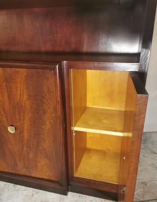 Art Deco Italian Walnut Cabinet with Doors-QRS-1284102