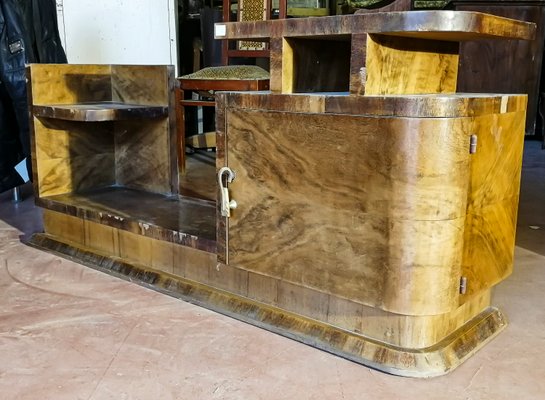 Art Deco Italian Walnut Dressing Table, 1920s-RAQ-628130