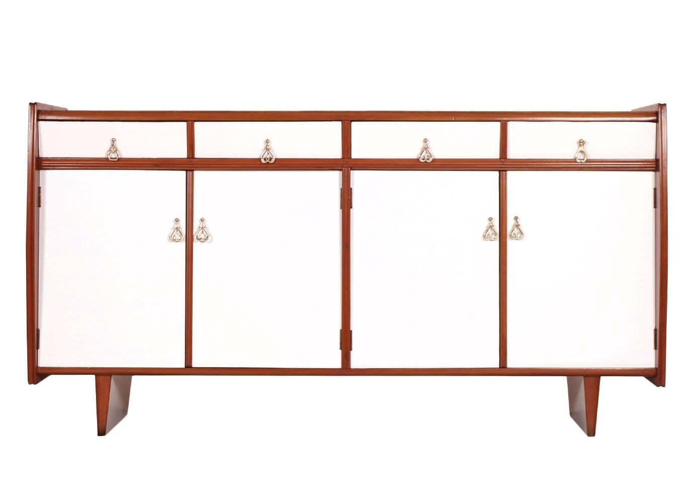 Art Deco Italian Walnut & Mahogany Credenza