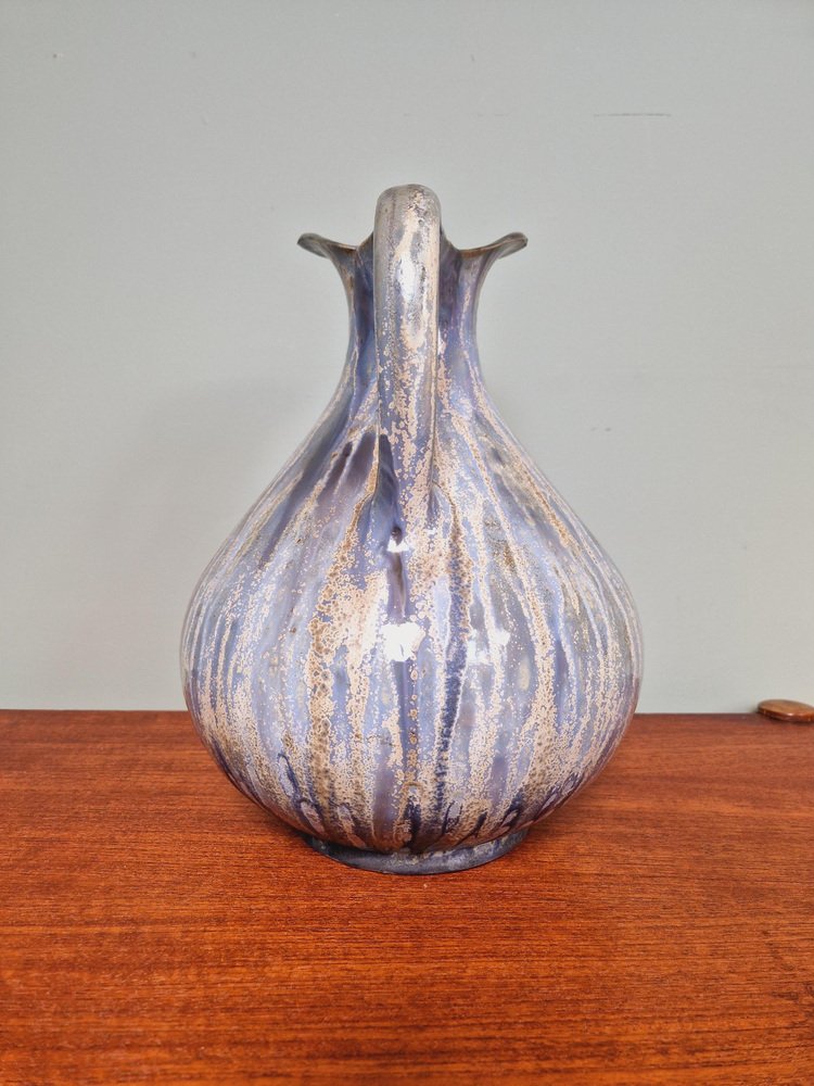 Art Deco Jug in Flaming Salty Sandstone by Roger Guérin Bouffioulx