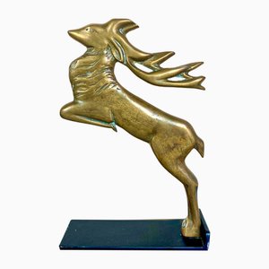 Art Deco Jumping Deer in Bronze, 1920s-WZZ-1766066