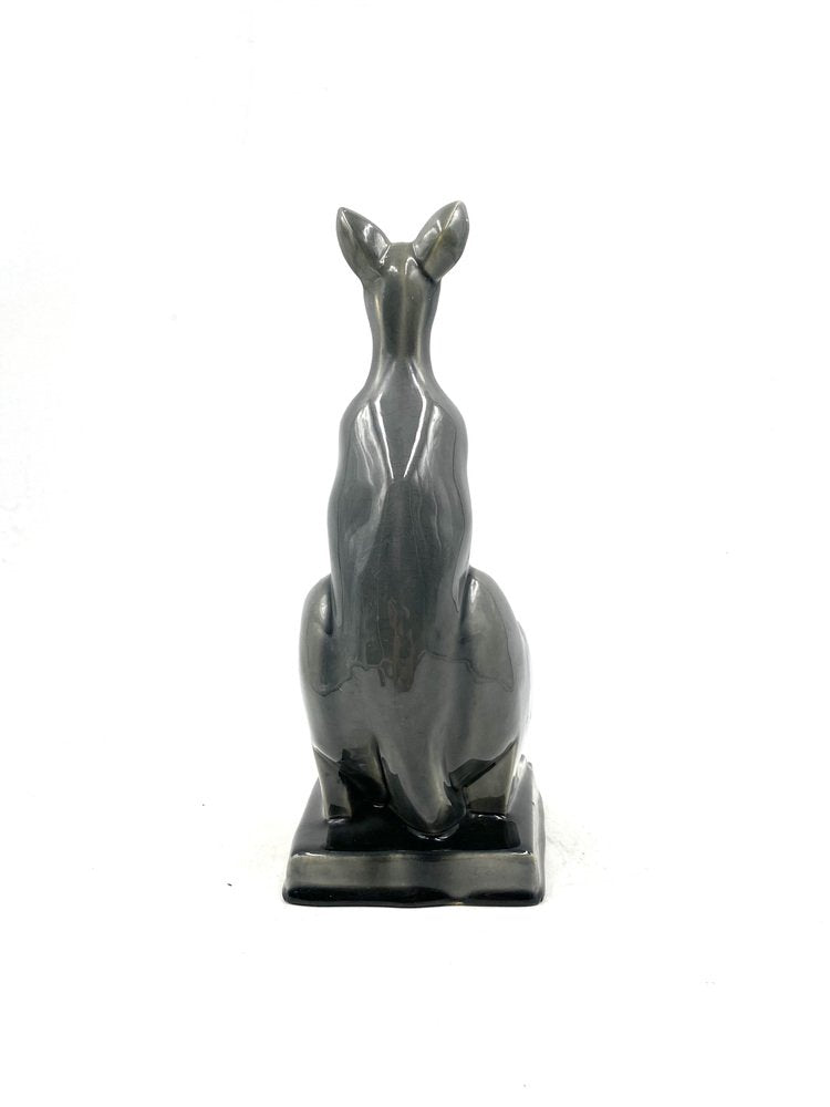 Art Deco Kangaroo Ceramic Vide Poche, 1940s