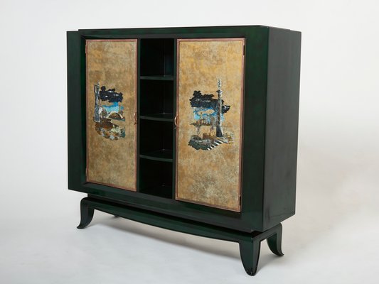 Art Deco Lacquered Cabinet by René Drouet and Pierre Adrien, 1938-YJA-1383447