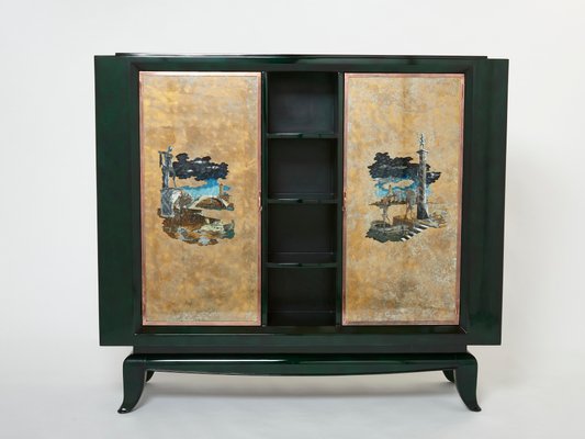 Art Deco Lacquered Cabinet by René Drouet and Pierre Adrien, 1938-YJA-1383447