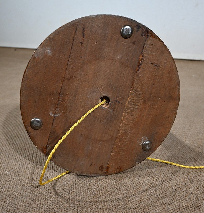 Art Deco Lamp in Varnished Beech, 1940