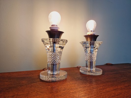 Art Deco Lamps from Val Saint Lambert, 1930s, Set of 2-FAX-1817889