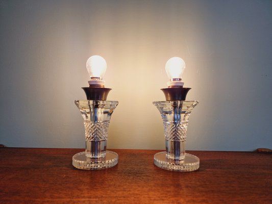 Art Deco Lamps from Val Saint Lambert, 1930s, Set of 2-FAX-1817889