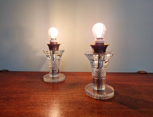 Art Deco Lamps from Val Saint Lambert, 1930s, Set of 2-FAX-1817889