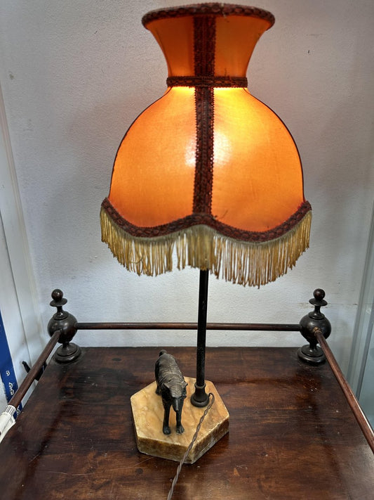 Art Deco Lampshade Table Lamp, 1930s