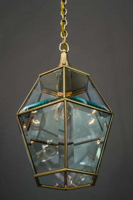 Art Deco Lantern with Original Cut Glasses, 1920s-SPD-1131549