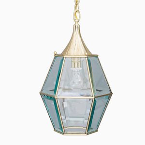 Art Deco Lantern with Original Cut Glasses, 1920s-SPD-1131549