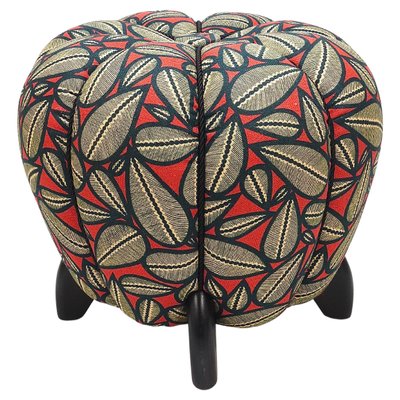 Art Deco Leaf Pattern Ottoman by Jindrich Halabala, 1930s-MWV-1784910