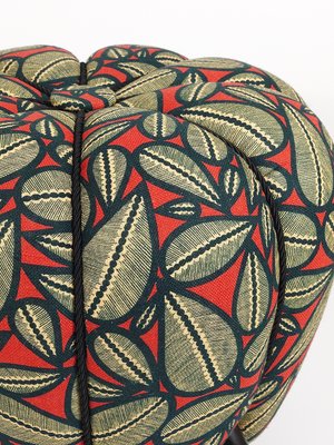 Art Deco Leaf Pattern Ottoman by Jindrich Halabala, 1930s-MWV-1784910