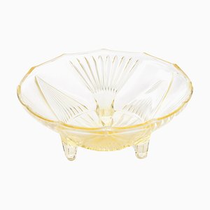 Art Deco Lemon-Yellow Glass Bowl, 1930s-FSD-1195797