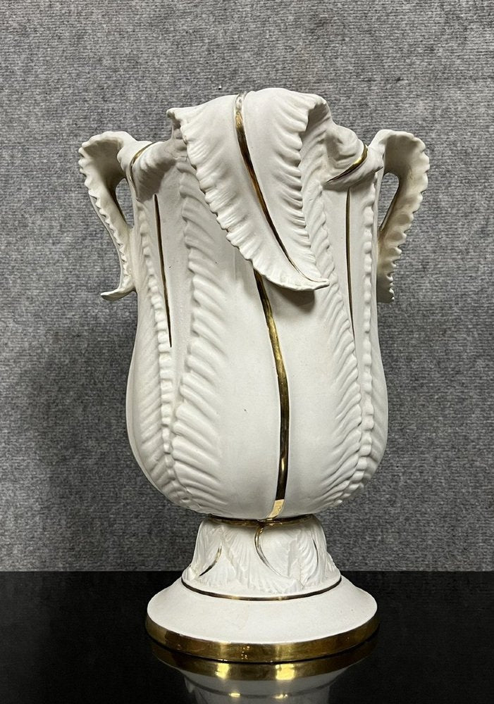 Art Deco Les Algaes Vase by Albert Laurent Limoges, 1940s