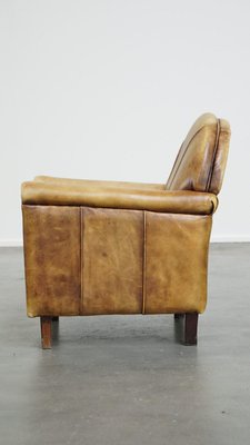 Art Deco Light Cognac Armchair in Leather-HPP-2024315