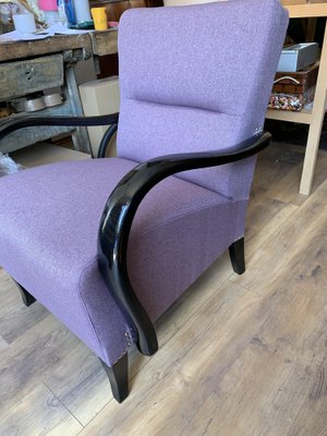 Art Deco Lilac Armchair, 1920s-OXJ-1757817