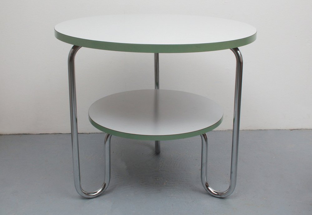 Art Deco Loop Table in Steel Tube, 1930