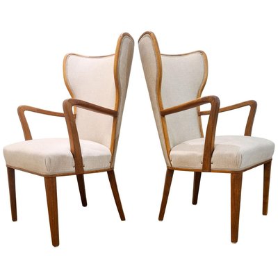 Art Deco Lounge Chairs, Sweden, 1940s, Set of 2-UYK-806781