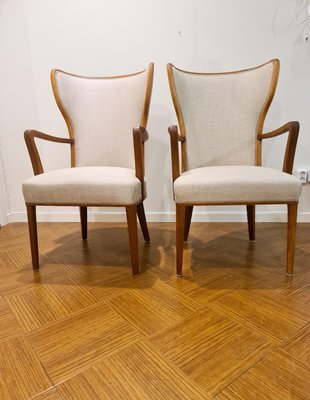 Art Deco Lounge Chairs, Sweden, 1940s, Set of 2-UYK-806781