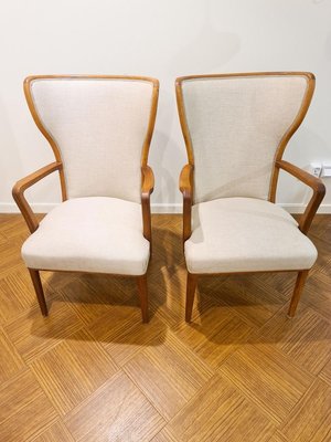 Art Deco Lounge Chairs, Sweden, 1940s, Set of 2-UYK-806781