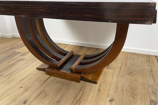 Art Deco Macassar Dining Table-VMP-1165941