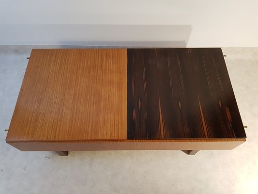 Art Deco Macassar Ebony and Palm Veneer Coffee Table, 1940s-DOA-573149