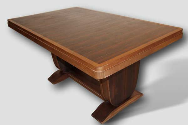 Art Deco Macassar Ebony Dining Table, 1930s-KMQ-605687