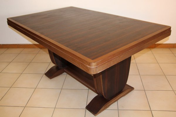 Art Deco Macassar Ebony Dining Table, 1930s-KMQ-605687