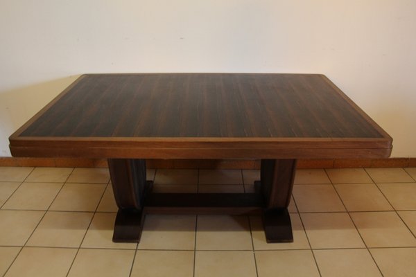 Art Deco Macassar Ebony Dining Table, 1930s-KMQ-605687