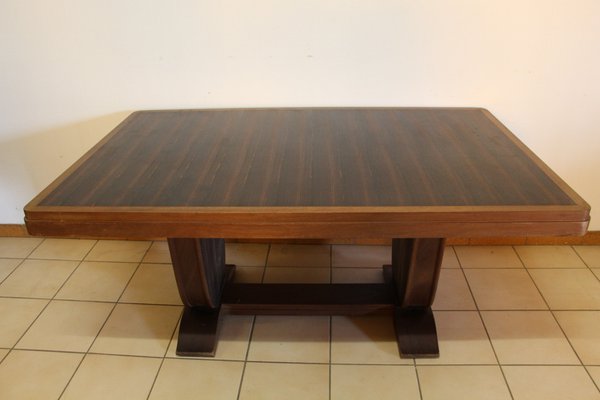 Art Deco Macassar Ebony Dining Table, 1930s-KMQ-605687