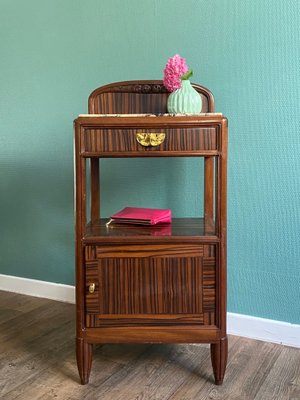 Art Deco Macassar Ebony Nightstand by Maison Bonjour et Cie, 1920s-TEB-706636