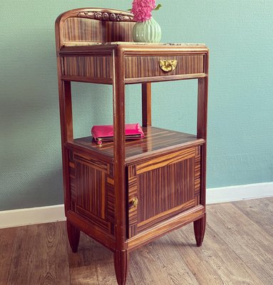 Art Deco Macassar Ebony Nightstand by Maison Bonjour et Cie, 1920s-TEB-706636